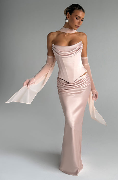 Bernadette Maxi Skirt - Soft Peach