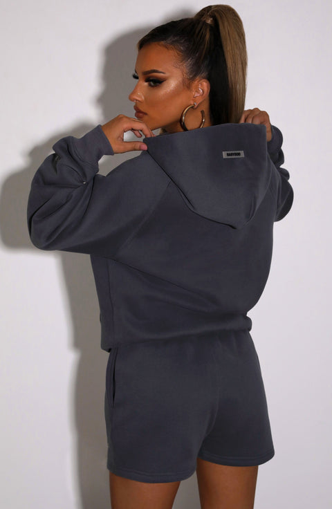 Ivy Luxe Hoodie - Charcoal