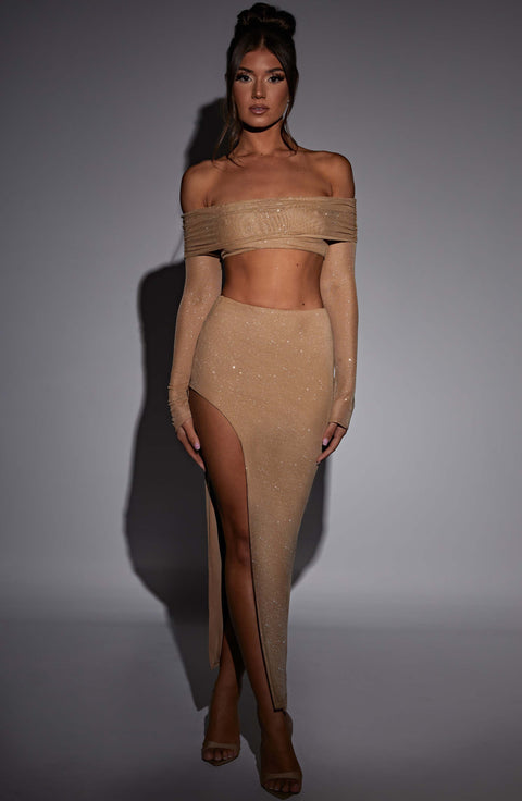 Jana Maxi Skirt - Gold Sparkle