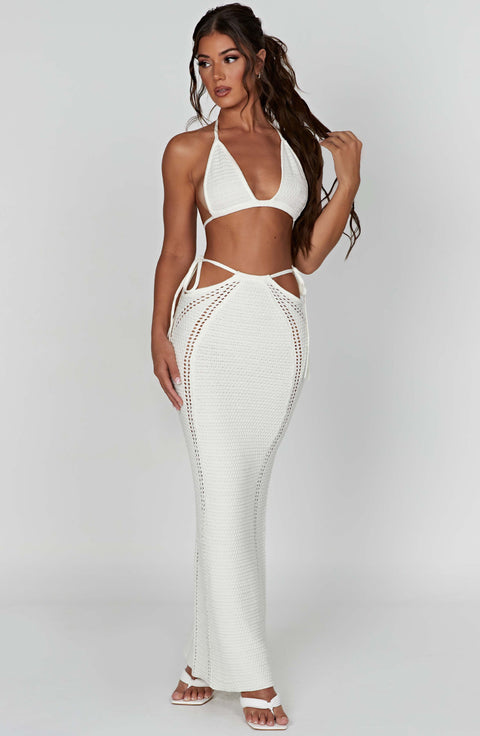 Jia Maxi Skirt - White
