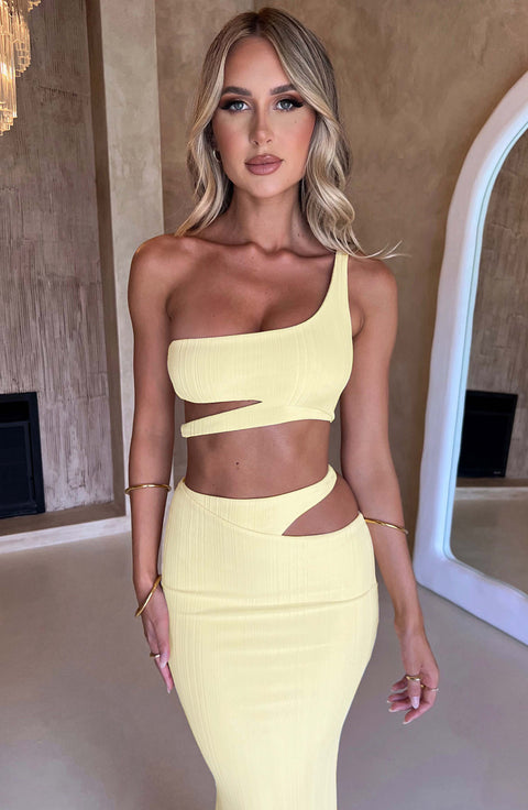 Kaela Maxi Skirt - Lemon