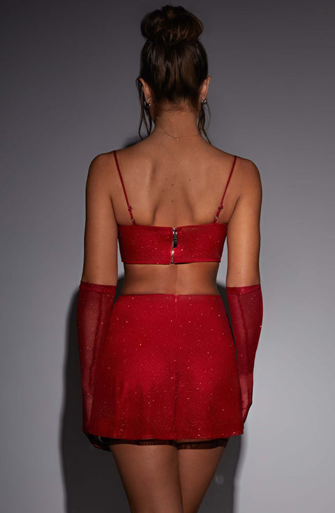 Posie Top - Red Sparkle