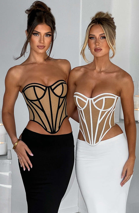 Santanna Corset - Black/Nude